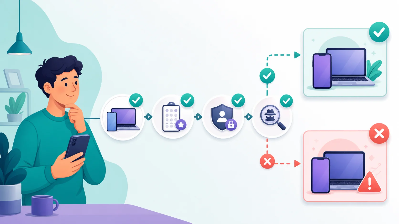 A buyer decision map for Android keylogger apps with device, access, feature, and risk checkpoints