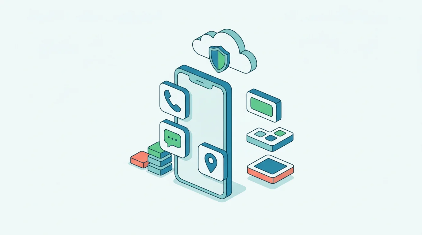A free basic log plan represented by call, SMS, location, and cloud icons.