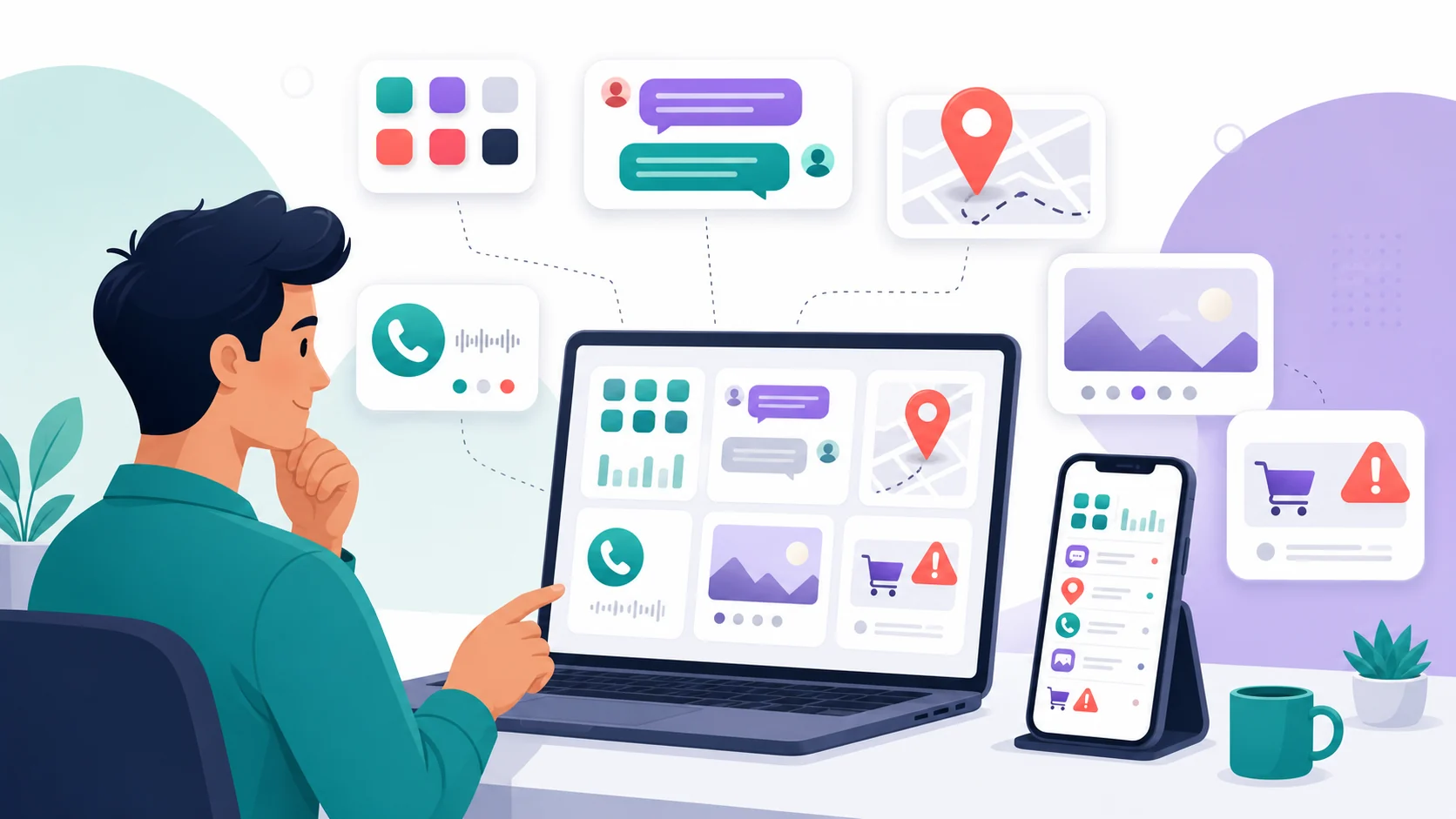 A reviewer comparing Android activity cards, social app monitoring, location, and checkout caveats
