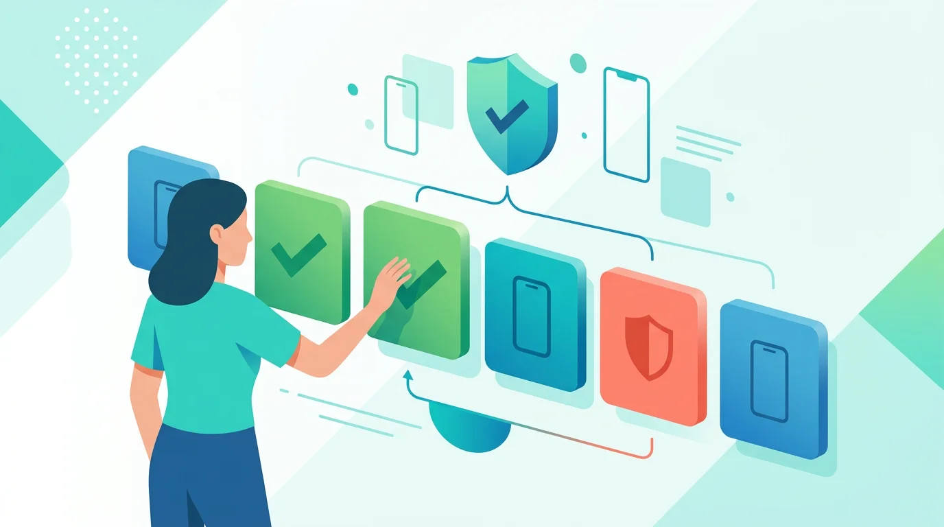 A person choosing among mobile monitoring options.