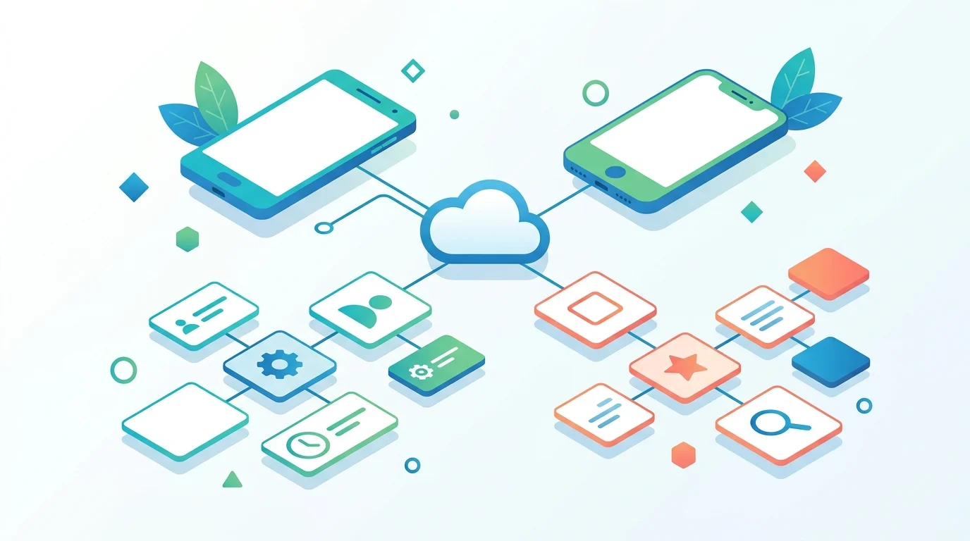 Product-family monitoring paths represented by phones, cloud sync, and child-control icons.