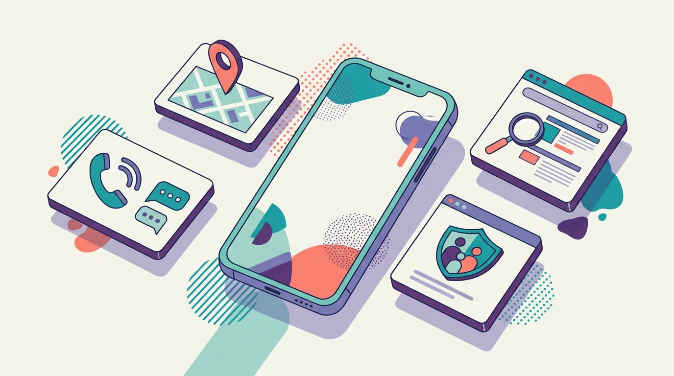 A generic dashboard for phone activity and location review.