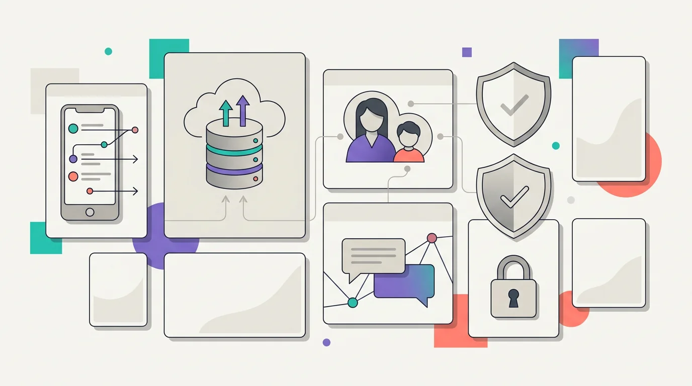Multiple device paths for parental monitoring.