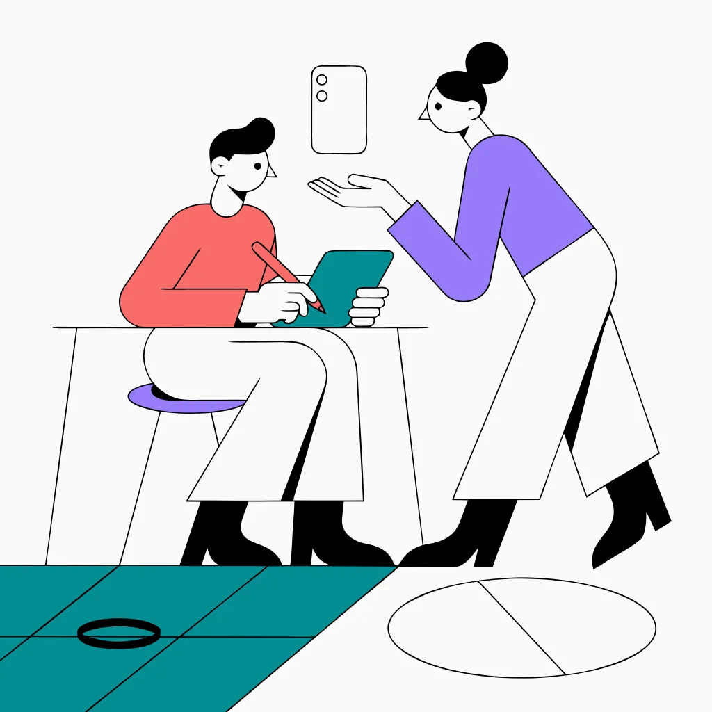 A trusted supporter helping a person plan a safe response to unexplained Android Accessibility access.
