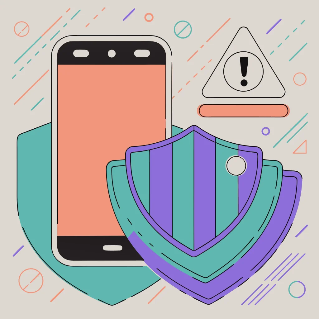A generic Android phone shown beside a clear comparison of standard and elevated device access.