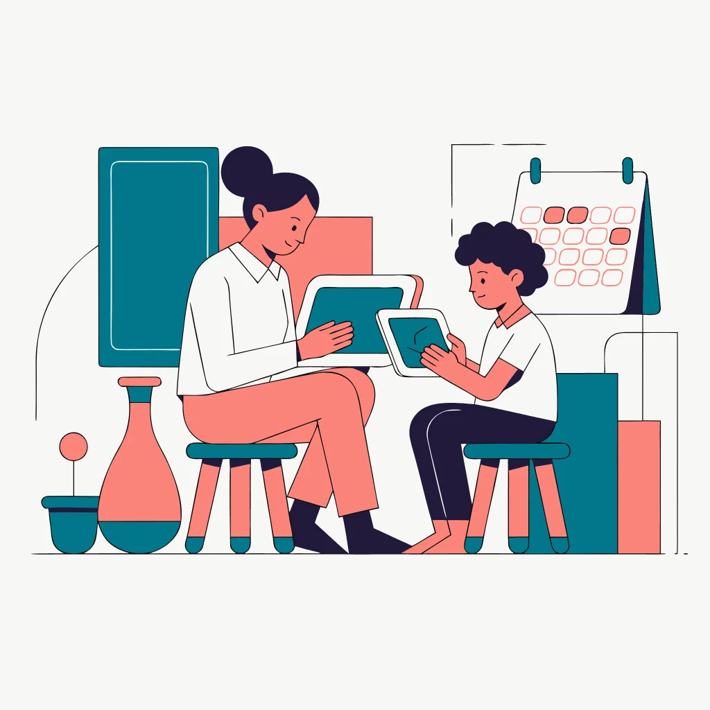 Review the family agreement together.