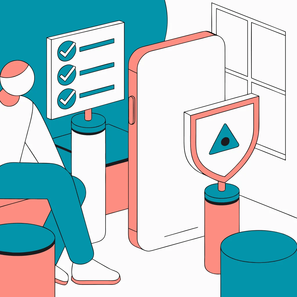 A calm iPhone Safety Check review showing individual management and emergency reset as distinct choices.