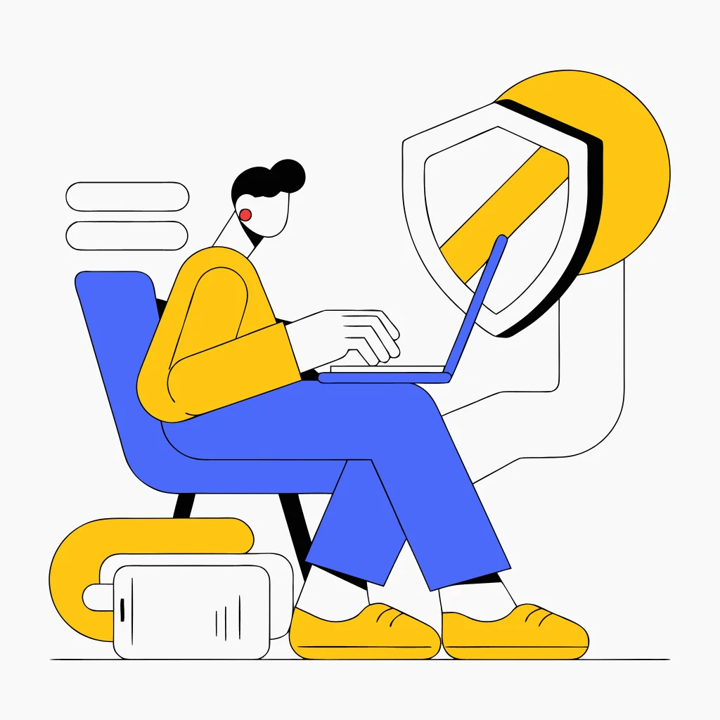 Person planning a safe change from a trusted device