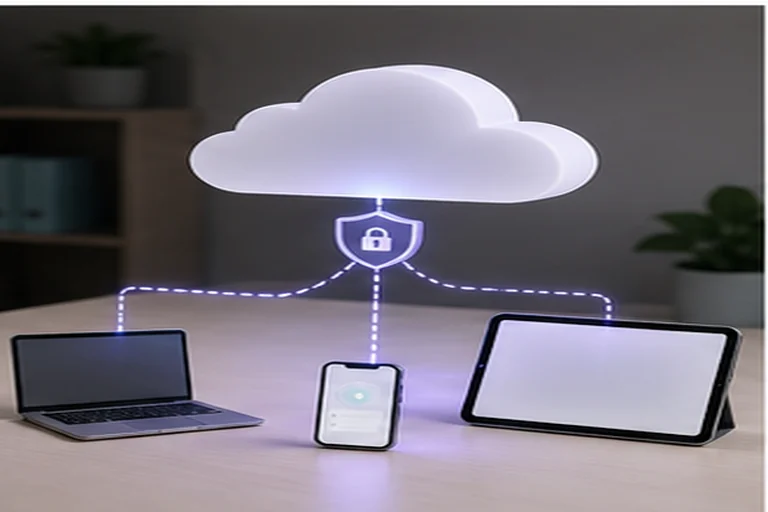 Devices connected to a secure cloud service for location relay.