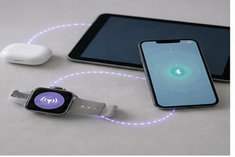 Nearby devices relaying a generic Bluetooth offline-finding signal.