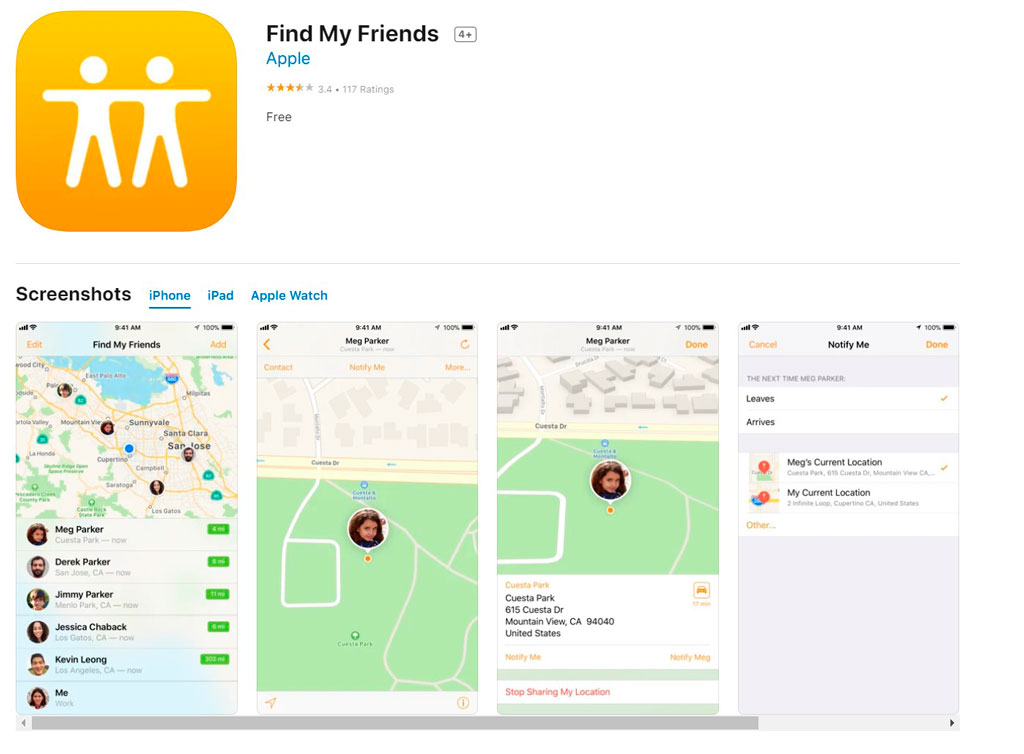 Track a Cell Phone Location with find my friends app